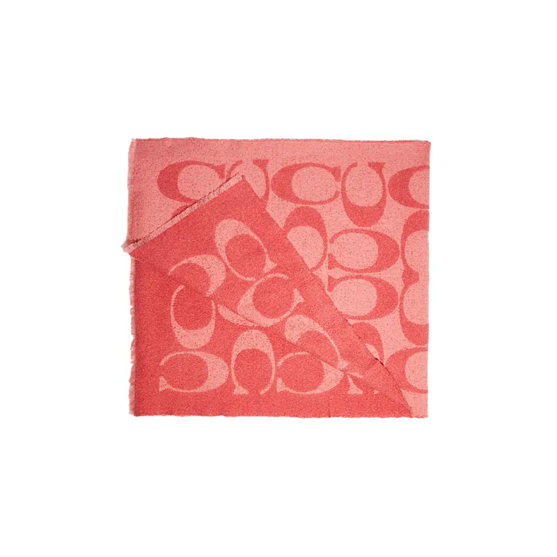 COACH Knit Scarves Women's Orange-1