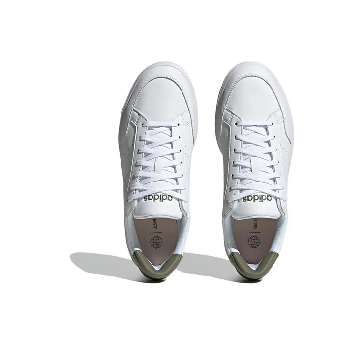 Adidas Nova Court Shoes 'White Olive Green'-3