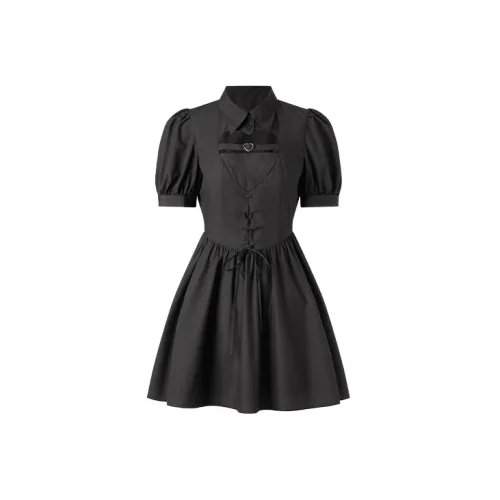 LEDIN Short-Sleeved Dresses Women's Black