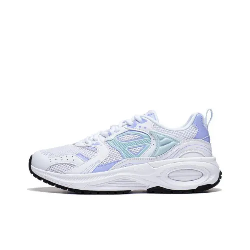LiNing 92 CICI Anti-Slip Wear-Resistant Low-Top Sports Casual Shoes Women's White Cyan Purple