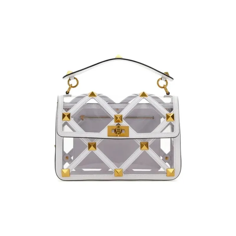 Valentino Leather Handbag Large Size Women's White-0