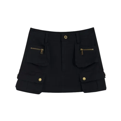 SKK Casual Short Skirts Women's Black