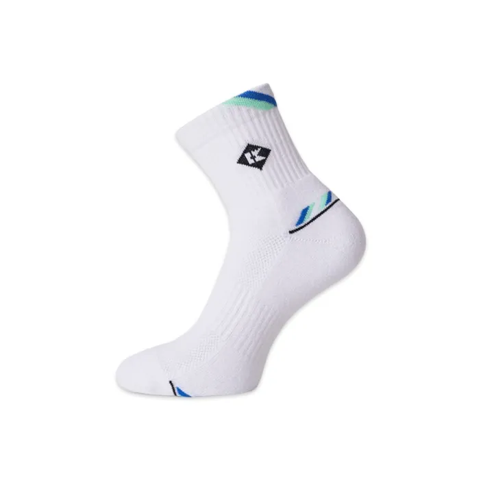 KUMPOO Sports Socks White Black Powder Cotton Badminton Men's Wear Resistant Slip Resistant-1