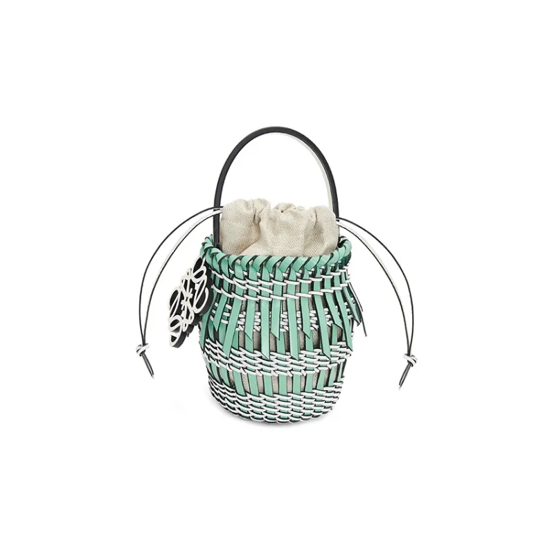 LOEWE Cow Leather Shoulder Bag, Crossbody Bag, Handbag Trumpets Women's Mint Green/Soft White-1