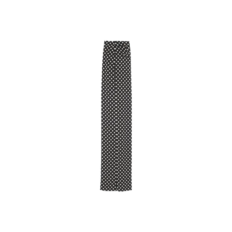 SAINT LAURENT Polka dot Tailored Silk Trousers-1
