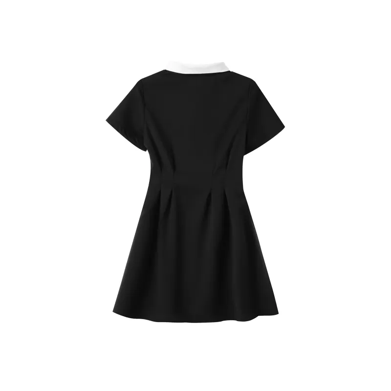 EIDOLON GRAIN Short Sleeved Dress Women's Black-1