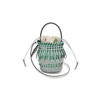 LOEWE Cow Leather Shoulder Bag, Crossbody Bag, Handbag Trumpets Women's Mint Green/Soft White