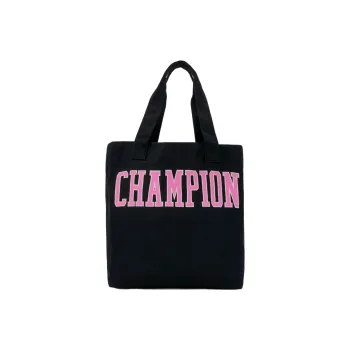 Champion Cotton Patchwork Canvas Canvas Bag Tote Bag Shopping Bag Handbag Shoulder Bag Women's Black
