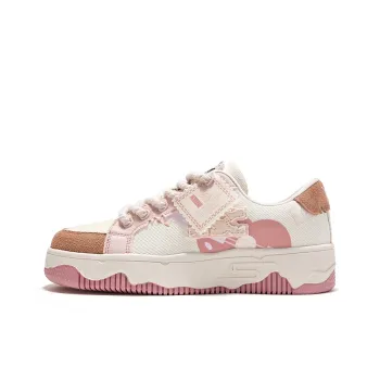 Xihu Music Festival x Feiyue Low Top Skateboard Shoes Women's Beige Pink