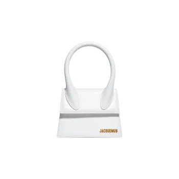 Jacquemus Le Chiquito Moyen Calfskin Shoulder Bag Crossbody Bag Handbag Small Size Women's White