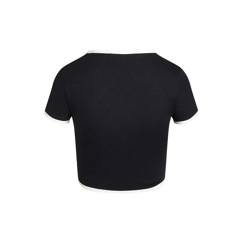 LIUREGALI Crop Tops Women's Black-1