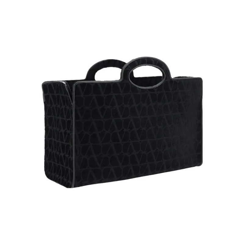 Valentino GARAVANI Polyester Tote Bag, Shopping Bag, Shoulder Bag, Crossbody Bag, Handbag Medium Size Men's Black-1
