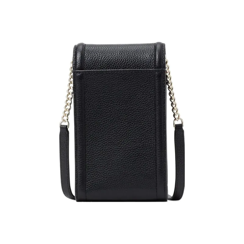 Kate Spade Knott Litchi Grain Leather Cell Phone Pouch Shoulder Bag Crossbody Bag Women's Black-4