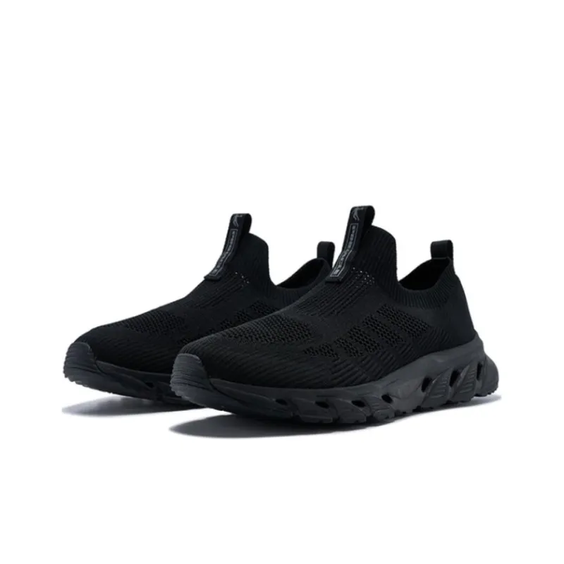 QIAODAN Running Shoes Men Low Top Black-2