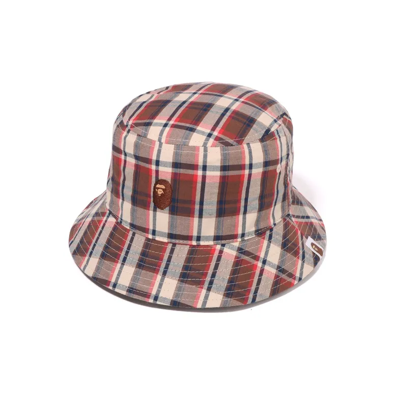 Bape Mini Bape Check Bucket Hat-2