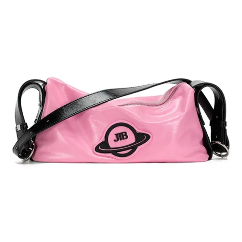JELLYTOYBOY Cow Leather Starry Bag Pillow Bag Crossbody Bag Shoulder Bag Large Size Unisex Pink/White