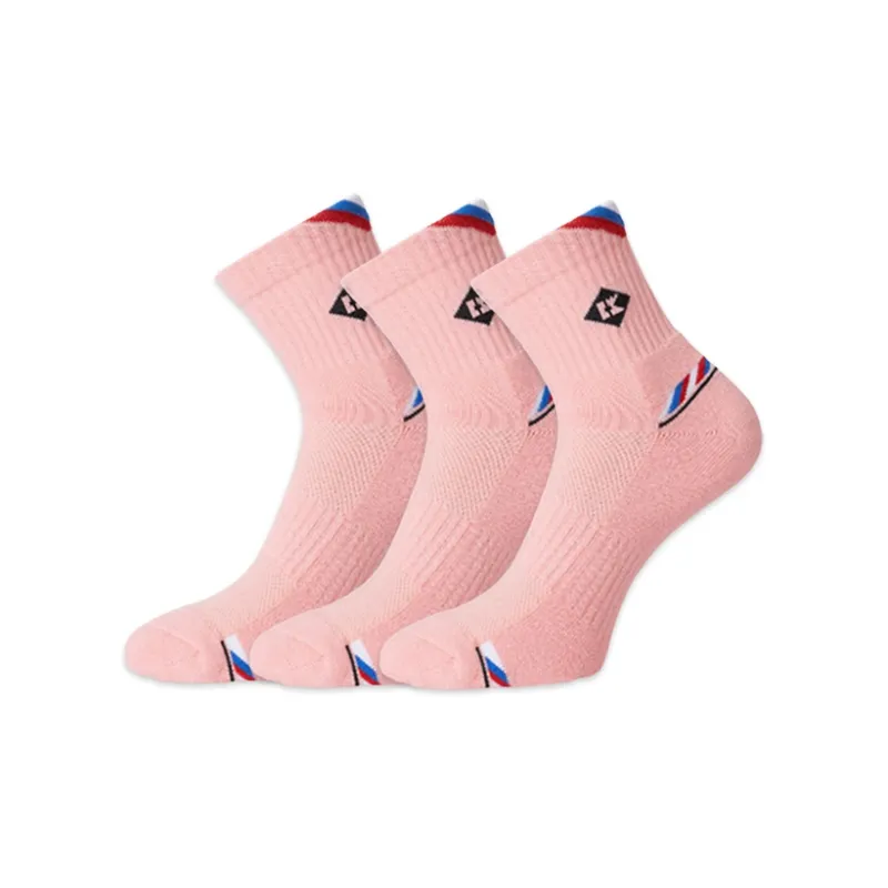 KUMPOO Sports Socks White Black Powder Cotton Badminton Men's Wear Resistant Slip Resistant-6