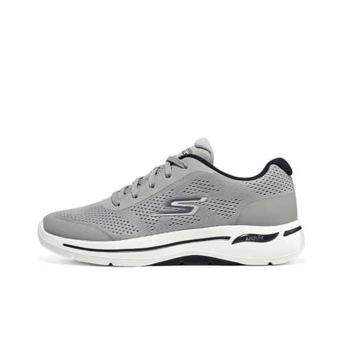 Skechers Go Walk Arch Fit Casual Shoes Men Low-Top Gray White