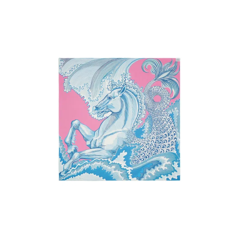 HERMES Cheval Silk Scarves Women's Yellow-2