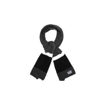 EMPORIO ARMANI Knit Scarves Men Gray/Black