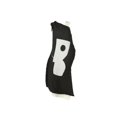 ISSEY MIYAKE Sleeveless Dresses Women's Black/White