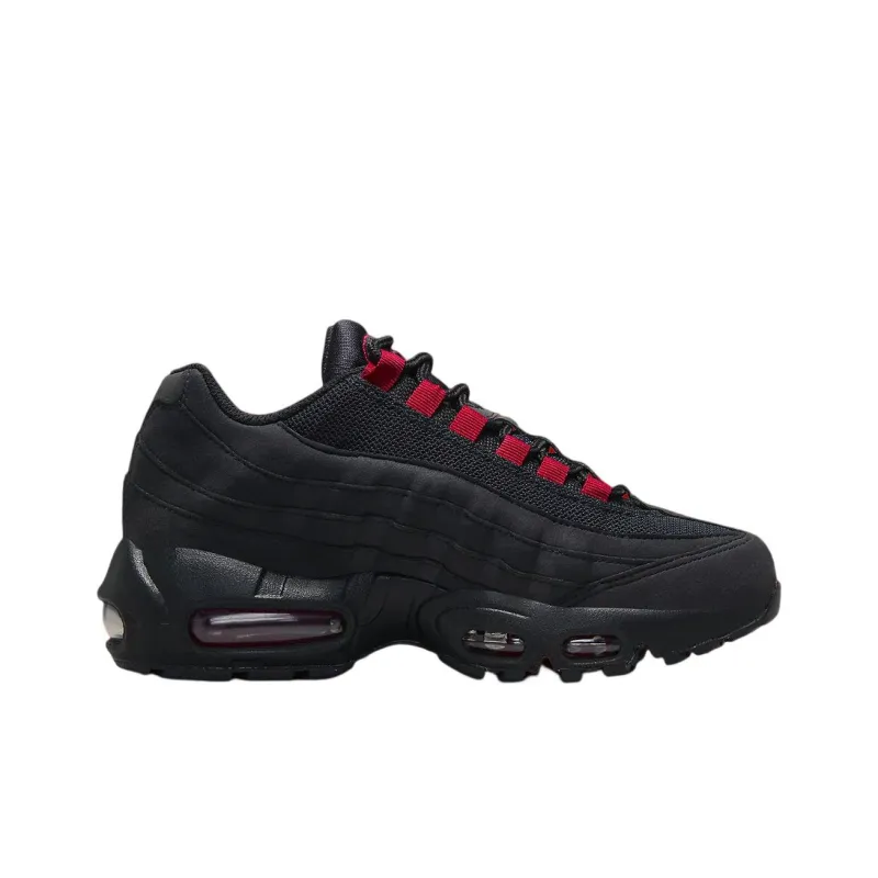 Nike Air Max 95 'Black Red' Durable Breathable Low-Top Sports Casual Shoes GS Black Red-1