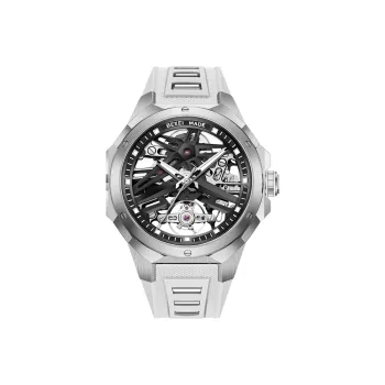 BEXEI Astral Series Automatic Mechanical Movement Rubber Strap Watch Men's Watches Cut Out Dial BX9121
