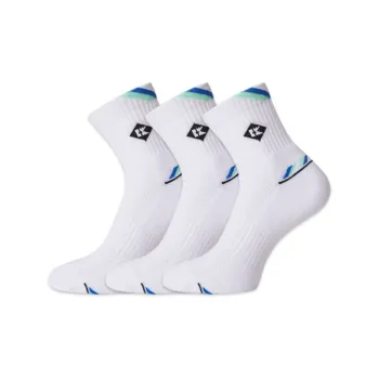 KUMPOO Sports Socks White Black Powder Cotton Badminton Men's Wear Resistant Slip Resistant