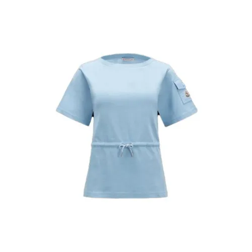 Moncler T-Shirts Women's Light Blue