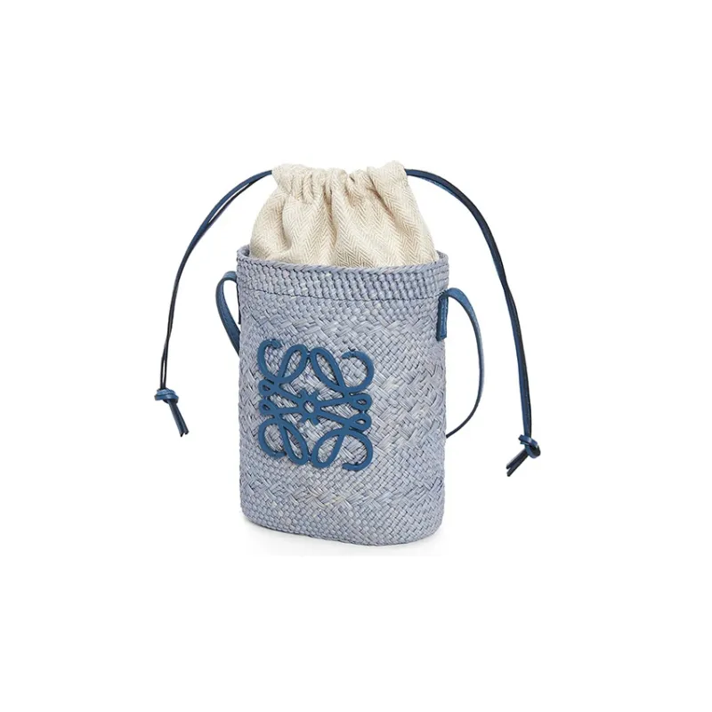 LOEWE Anagram Fabric Shoulder Bag Crossbody Bag Handbag Regular Women's Denim Blue-1
