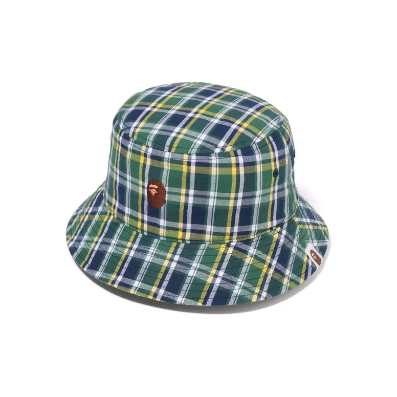 Bape Mini Bape Check Bucket Hat-0