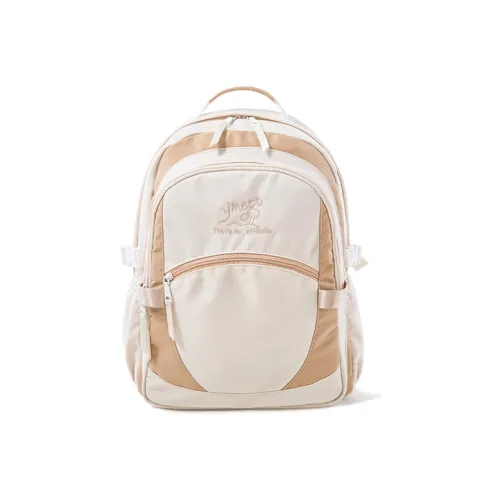 Sound For Life Nylon Fabric Laptop Bag Travel Bag Backpack Women's Khaki/Blue