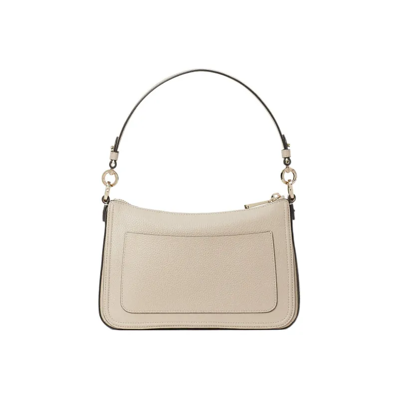 Kate Spade Hudson Litchi Grain Leather Saddle Bag Portable Crossbody Bag Shoulder Bag Women's Light Khaki-2