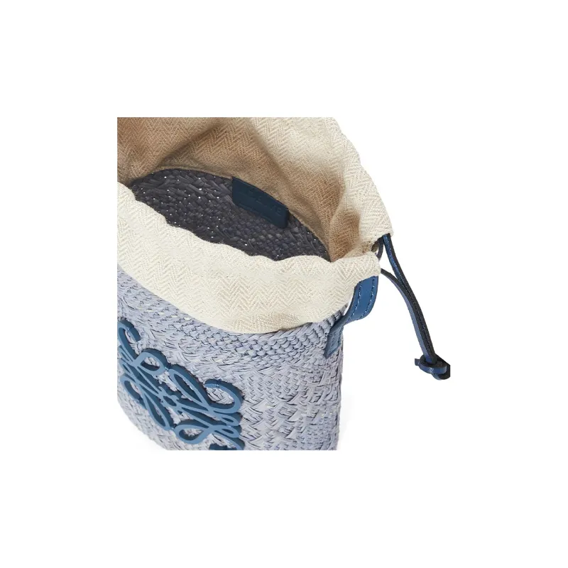 LOEWE Anagram Fabric Shoulder Bag Crossbody Bag Handbag Regular Women's Denim Blue-3