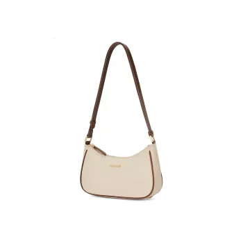 GOLF Fabric Commute Bag, Shoulder Bag Medium Size Women's Classic Black/Khaki & Brown