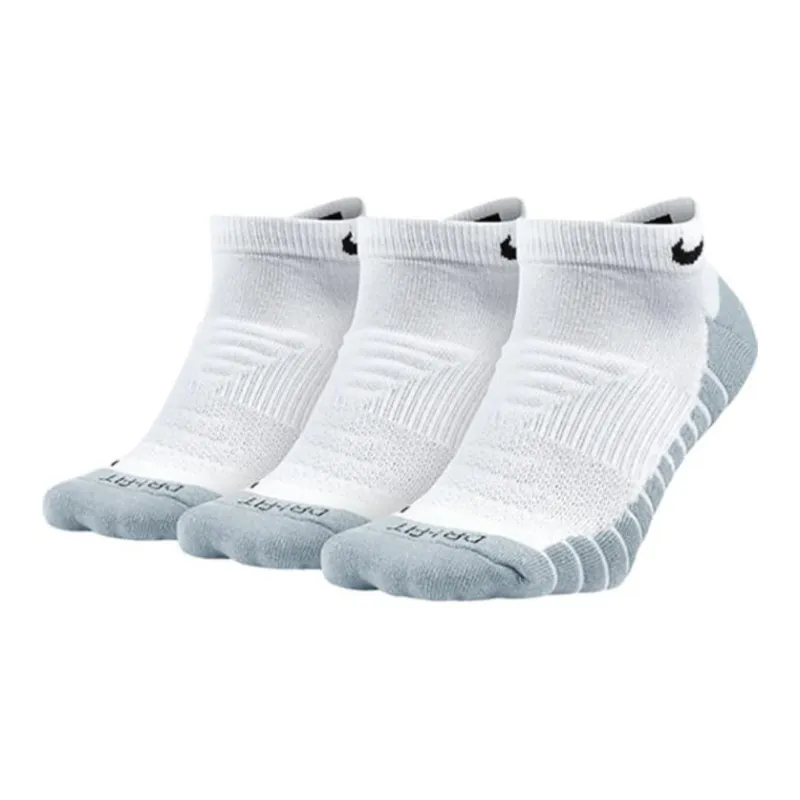 Nike Ankle Socks Unisex 3 Pack White Gray-0