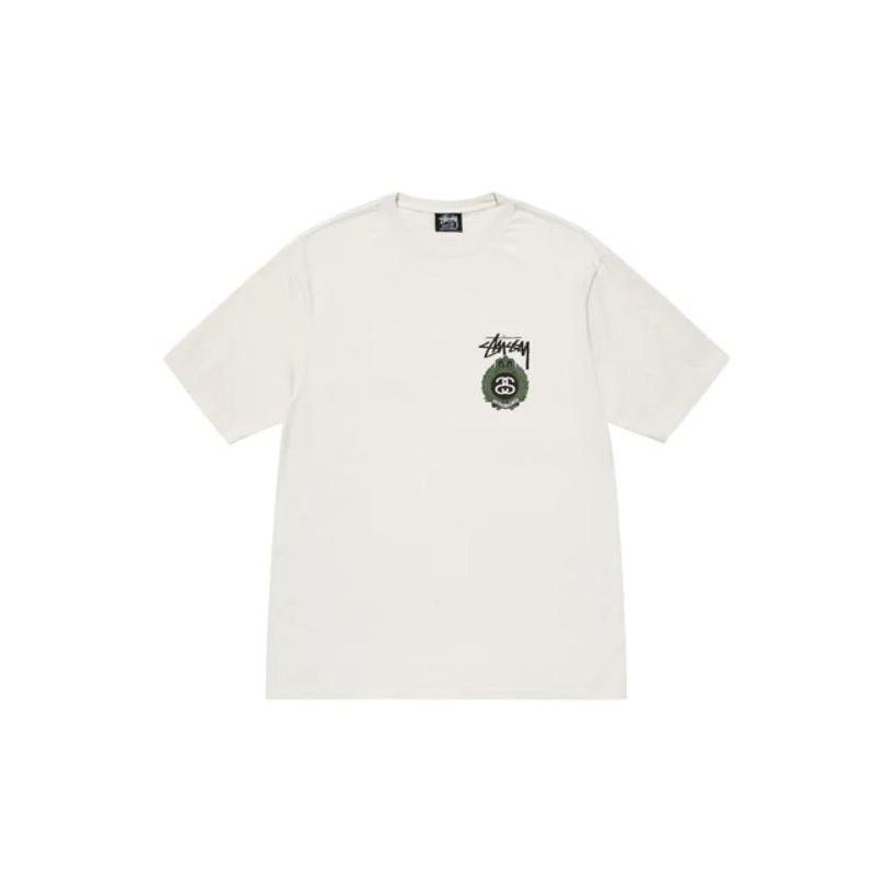 Stussy Crown Wreath Pigment Dyed Tee Black M - POIZON
