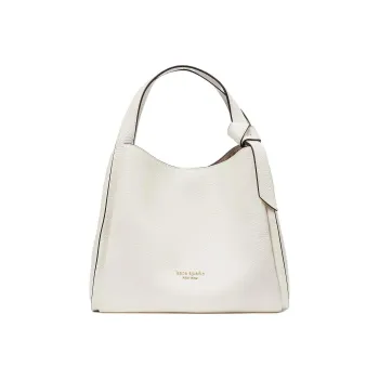 Kate Spade Knott Cow Leather Tote Bag Shopping Bag Handbag Shoulder Bag Crossbody Bag Medium Size Women's White