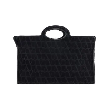 Valentino GARAVANI Polyester Tote Bag, Shopping Bag, Shoulder Bag, Crossbody Bag, Handbag Medium Size Men's Black