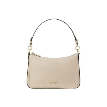 Kate Spade Hudson Litchi Grain Leather Saddle Bag Portable Crossbody Bag Shoulder Bag Women's Light Khaki