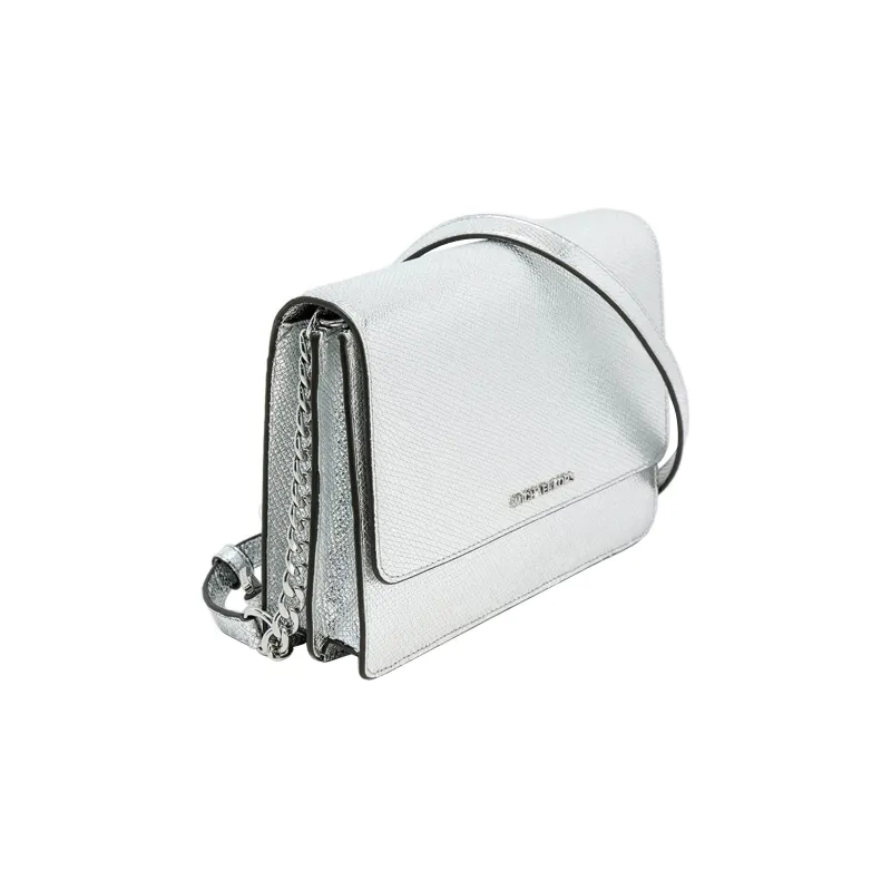 MICHAEL KORS Leather Small Square Bag Shoulder Bag Crossbody Bag Regular Women's Silver-1