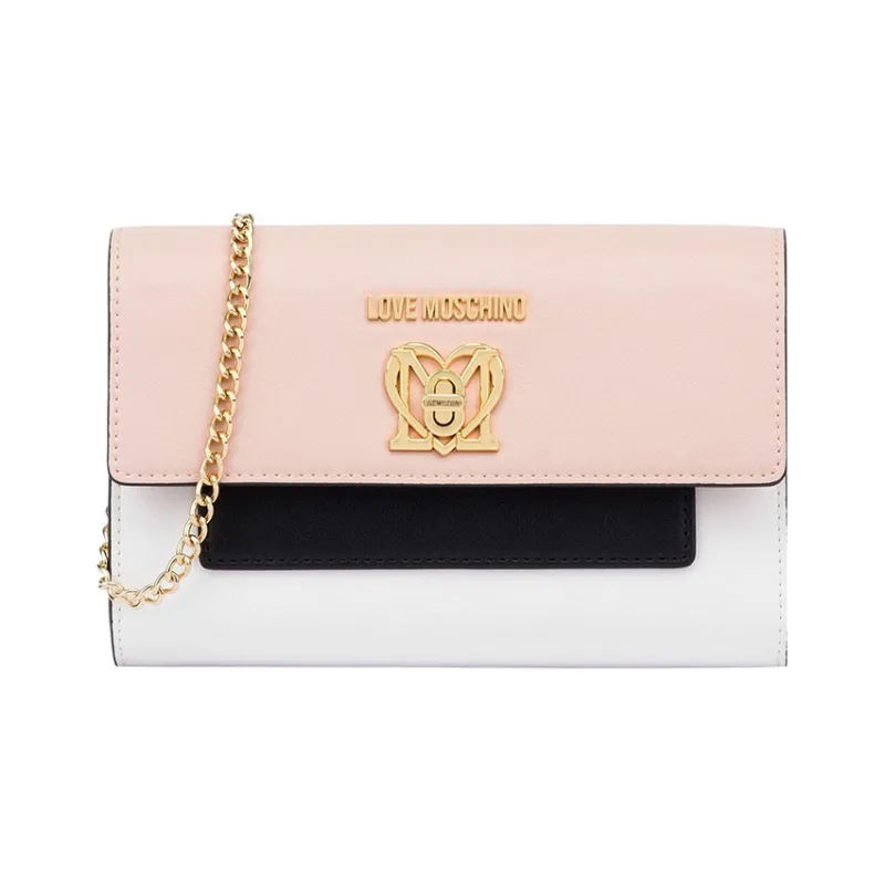 LOVE MOSCHINO Polyurethane Shoulder Bag, Crossbody Bag Women's Pink-0