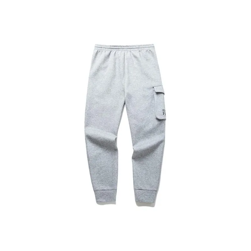 ANTA Basketball Collection Knitted Sweatpants Men Gray Heather Gray-1