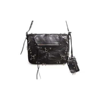 Balenciaga Le Cagole Fine Grained Sheepskin Shoulder Bag, Crossbody Bag Medium Size Men's Black