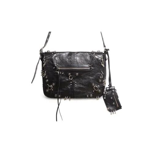 Balenciaga Le Cagole Fine Grained Sheepskin Shoulder Bag, Crossbody Bag Medium Size Men's Black