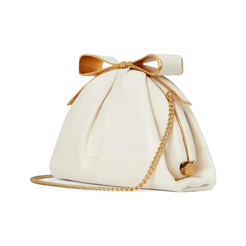 Kate Spade Lambskin Storage Bags Clutches Large Size Women's Cream White-1