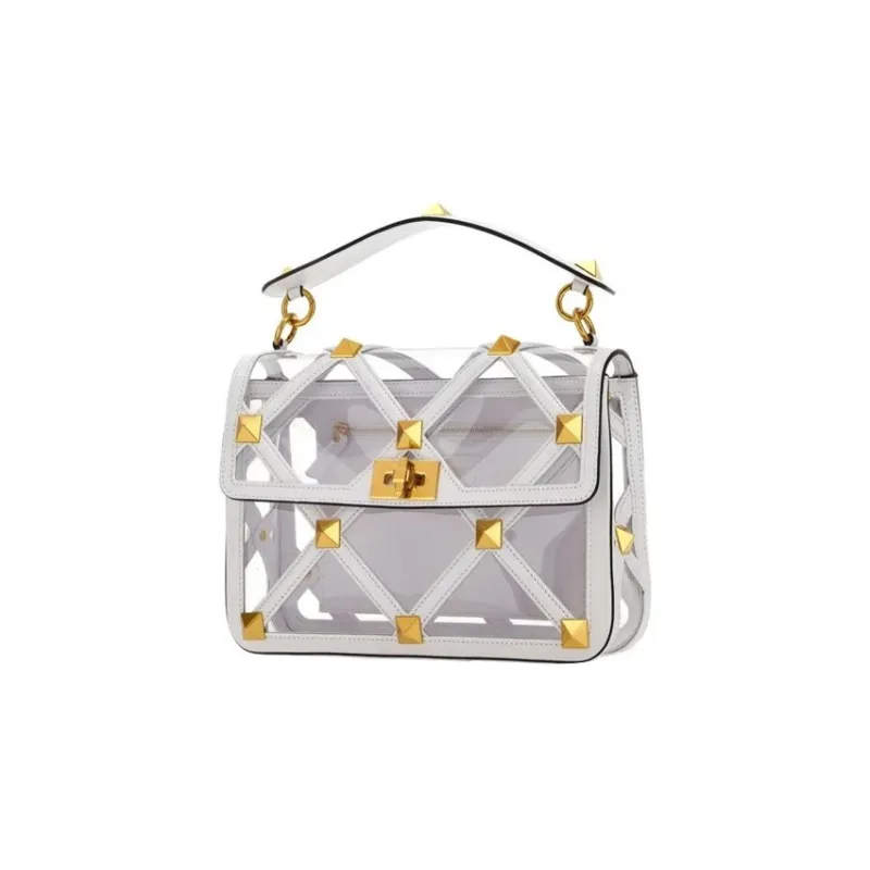 Valentino Leather Handbag Large Size Women's White-2