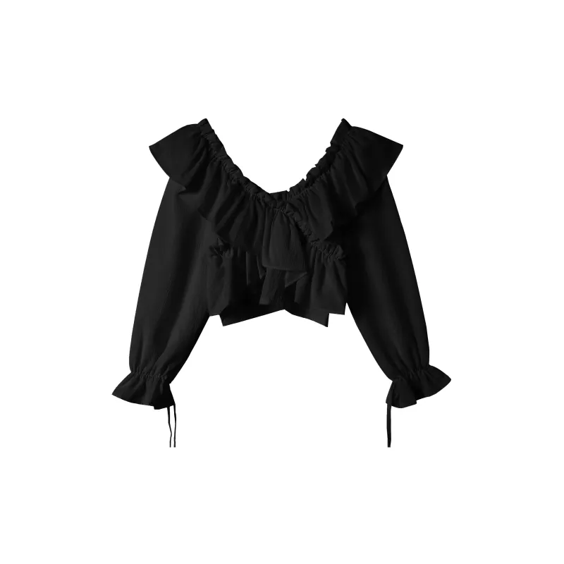EIDOLON GRAIN Crop Tops Women's Black-1