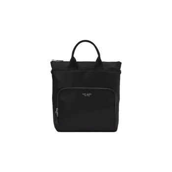 Kate Spade Recycled Nylon Backpack One Shoulder Handbag Large Size Women's Black