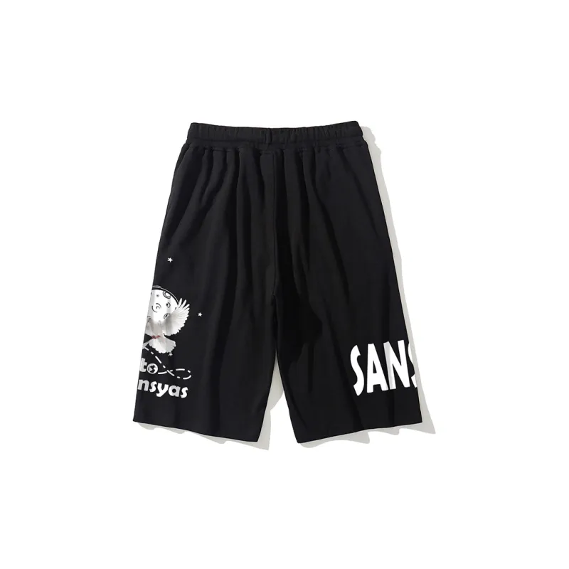 SANSYAS Casual Shorts Unisex Black-1